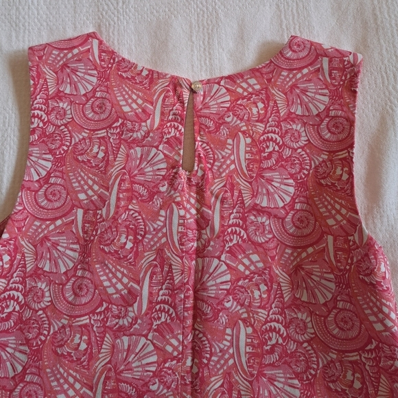 Vineyard Vines girls size 10 pink and white shell print shift dress, VGUC - Picture 6 of 6